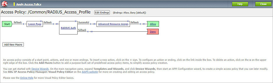 Screenshot of F5 Big-IP, Edit Access Profiles 16